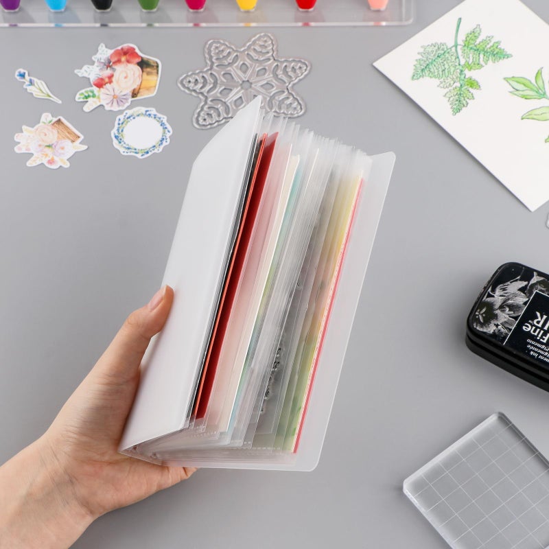Briartw 5 Pieces Mini Storage Booklet with 40 Pages A6 Album Storage Organizer - Image 4